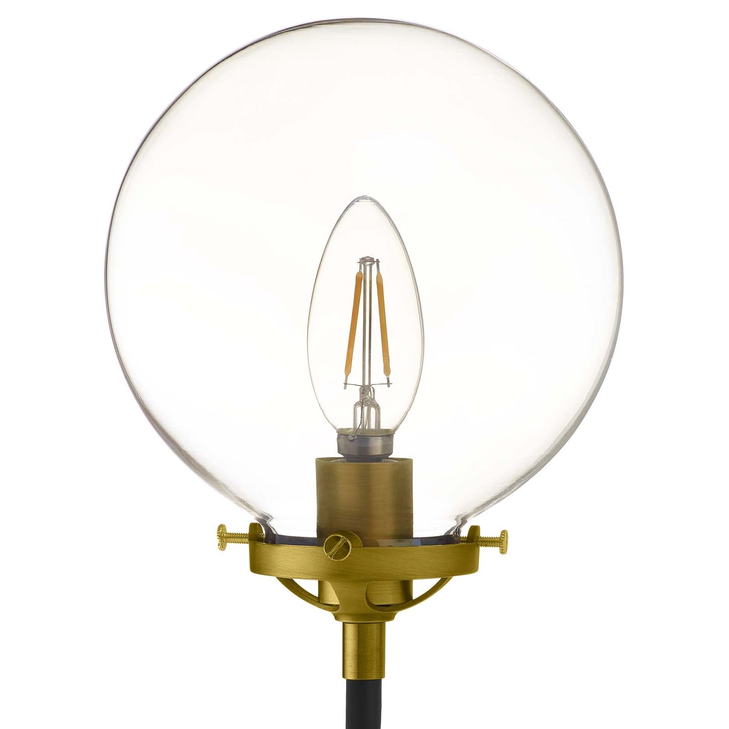 Reckon Wall Sconce – Amber Glass Globe | Brass Metal Bracket | Rustic & Modern Farmhouse Lighting