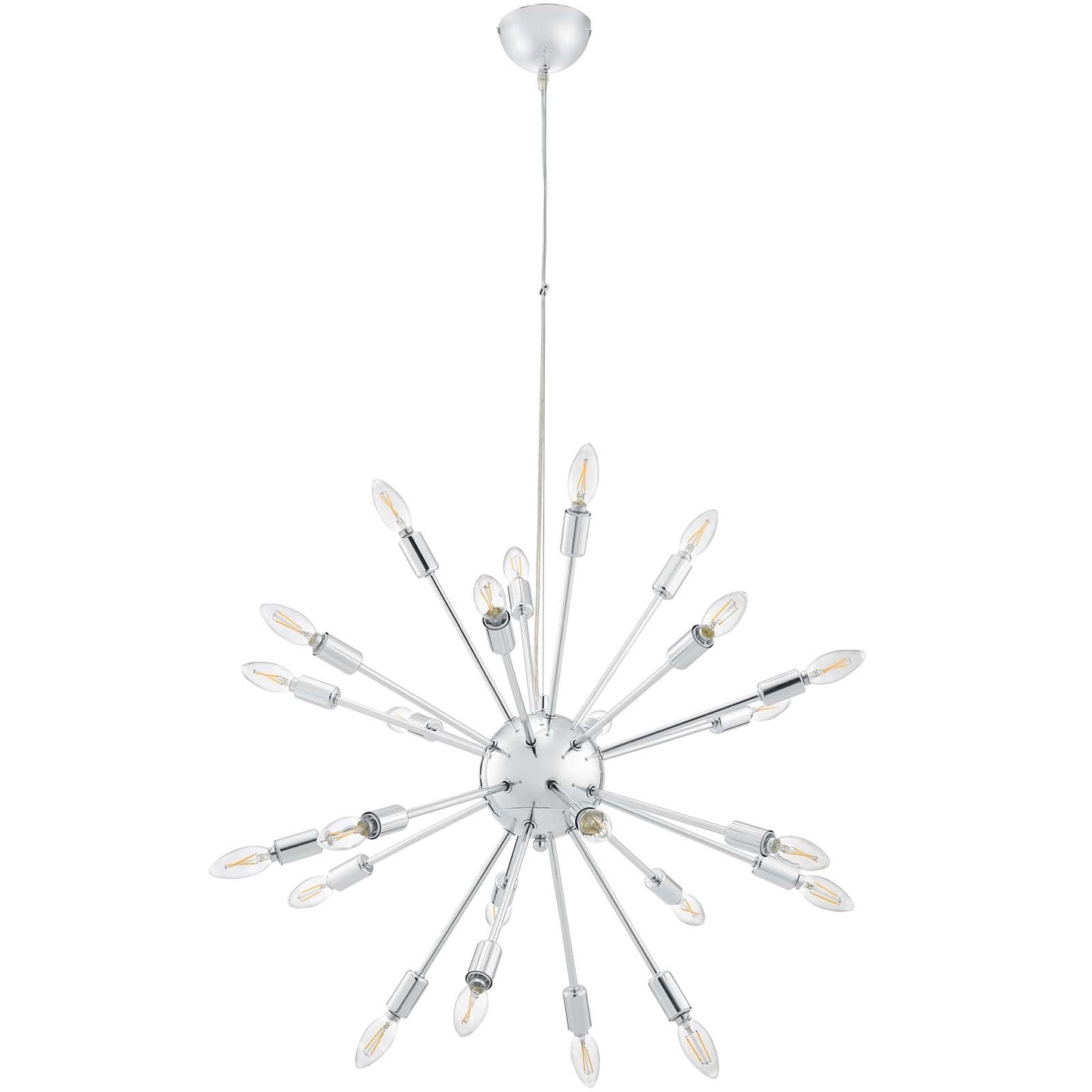 Gamut 4-Light Metal Chandelier – Chrome Finish, 29” x 29” x 39.5” – HL-2886