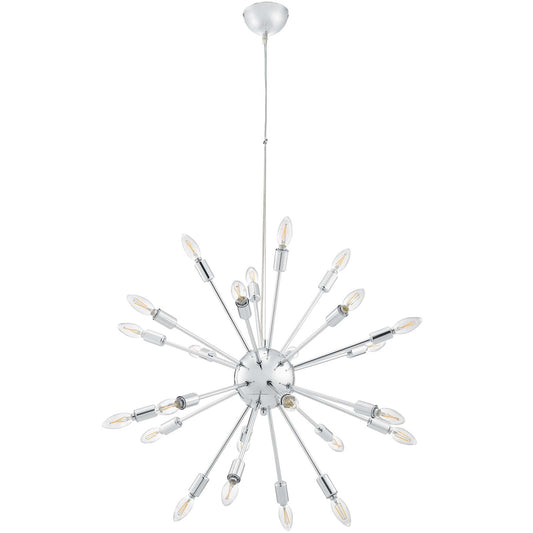 Gamut 4-Light Metal Chandelier – Chrome Finish, 29” x 29” x 39.5” – HL-2886