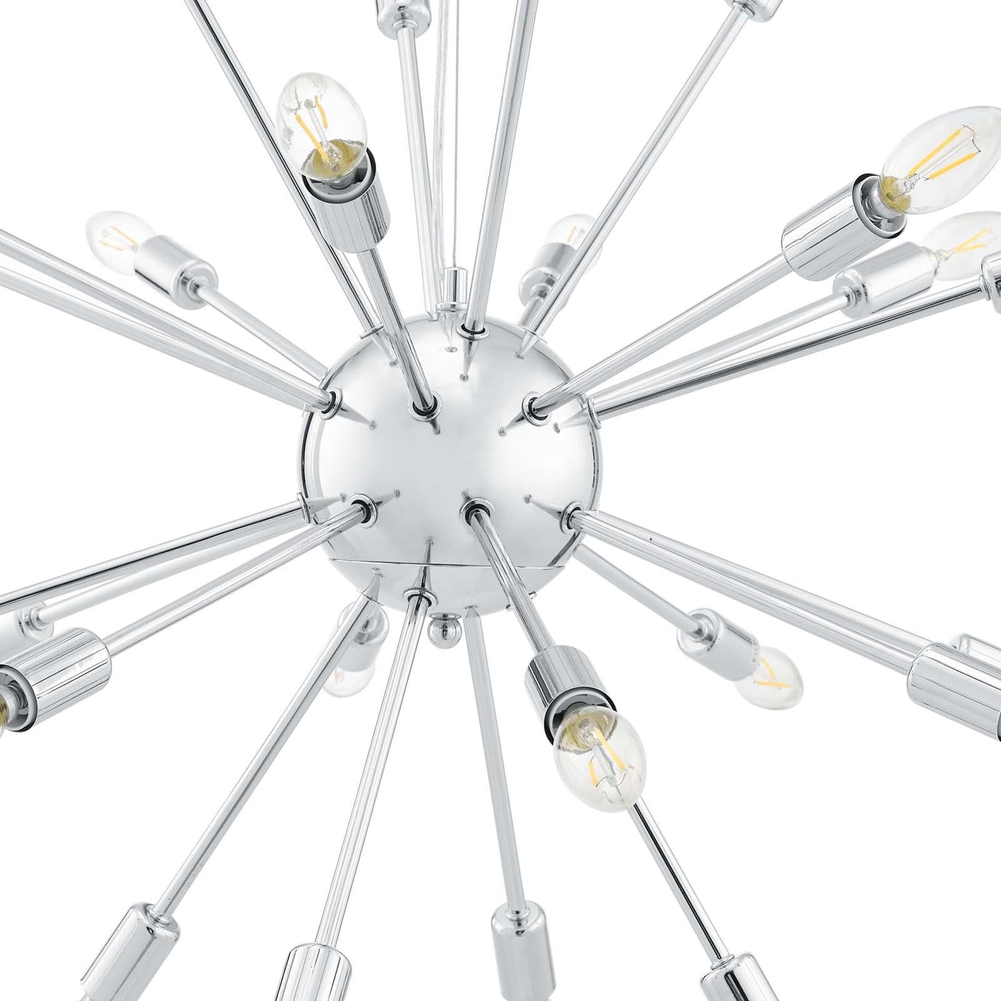 Gamut 4-Light Metal Chandelier – Chrome Finish, 29” x 29” x 39.5” – HL-2886