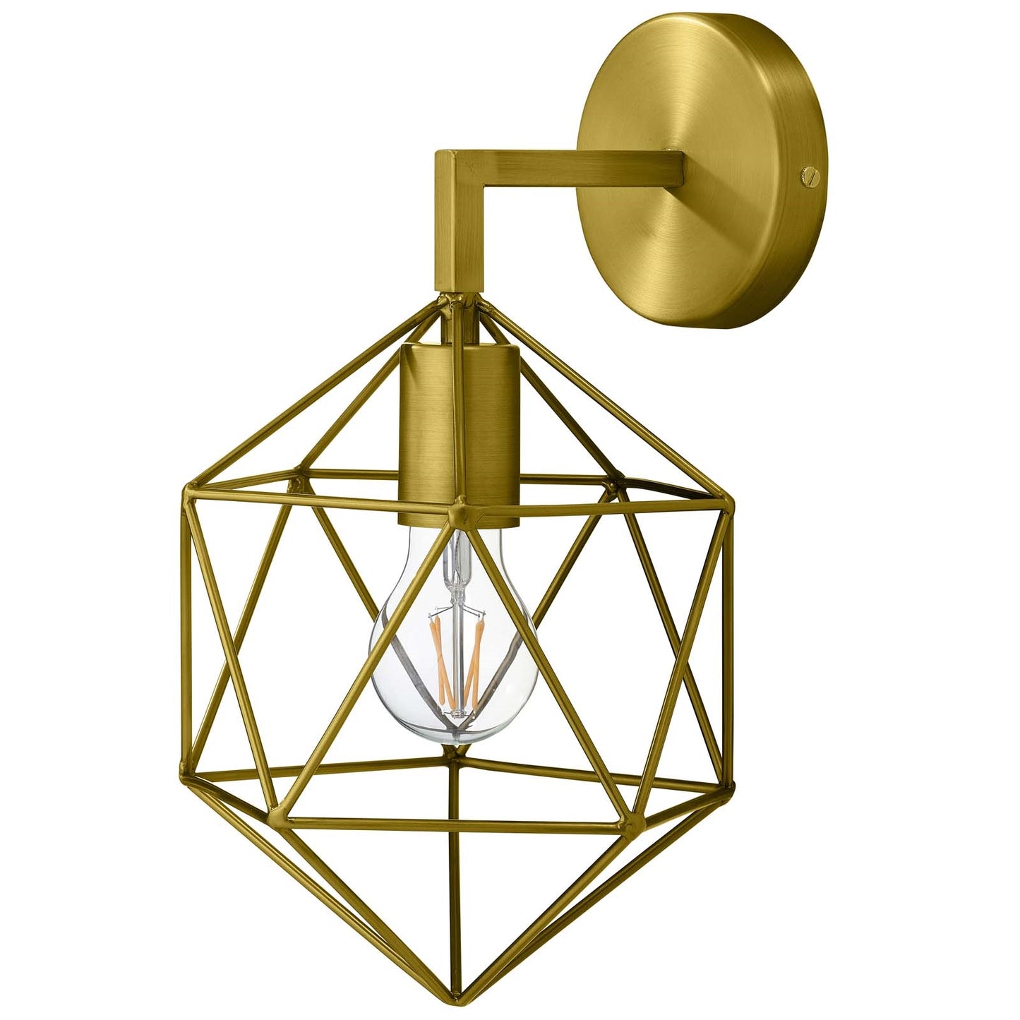 Derive Wall Sconce – Brass Geometric Design | Modern Triangle Metal Wall Lamp