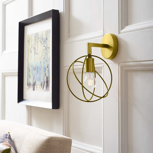 Perimeter Wall Sconce – Modern Brass | Orbital Design E26 Wall Lamp
