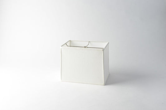 Box Rectangle Lamp Shade – White Linen, Hardbacked
