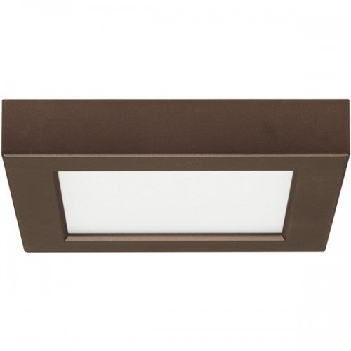 5” Square LED Flush Mount Ceiling Light – Bronze Finish, 10.5W, 2700K, Energy Star Rated