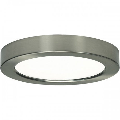 Round LED Flush Mount Ceiling Light – Brushed Nickel Finish, 2700K