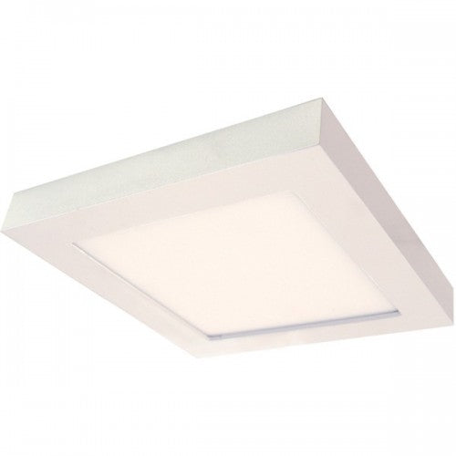 7” Square LED Flush Mount Ceiling Light – White Finish, 13.5W, 2700K, Energy Star Rated