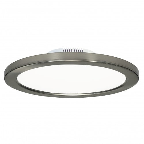 LED Flush Mount Ceiling Light 9" – Brushed Nickel Retrofit Fixture
