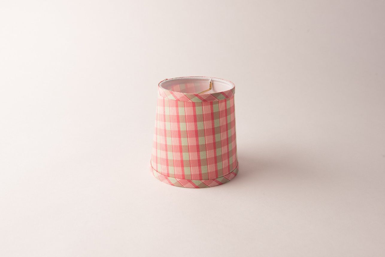 Drum Plaid Pink and Green Chandelier