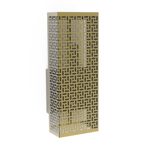 Wall Sconce With Metal Perforated Shade With Frosted