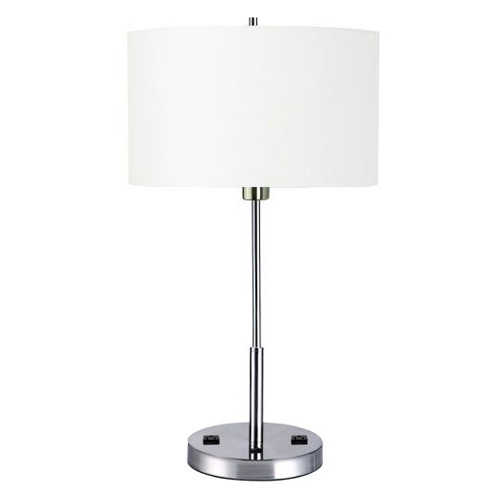 Table Lamp With Brushed Chrome-Brushed Nickel Finish