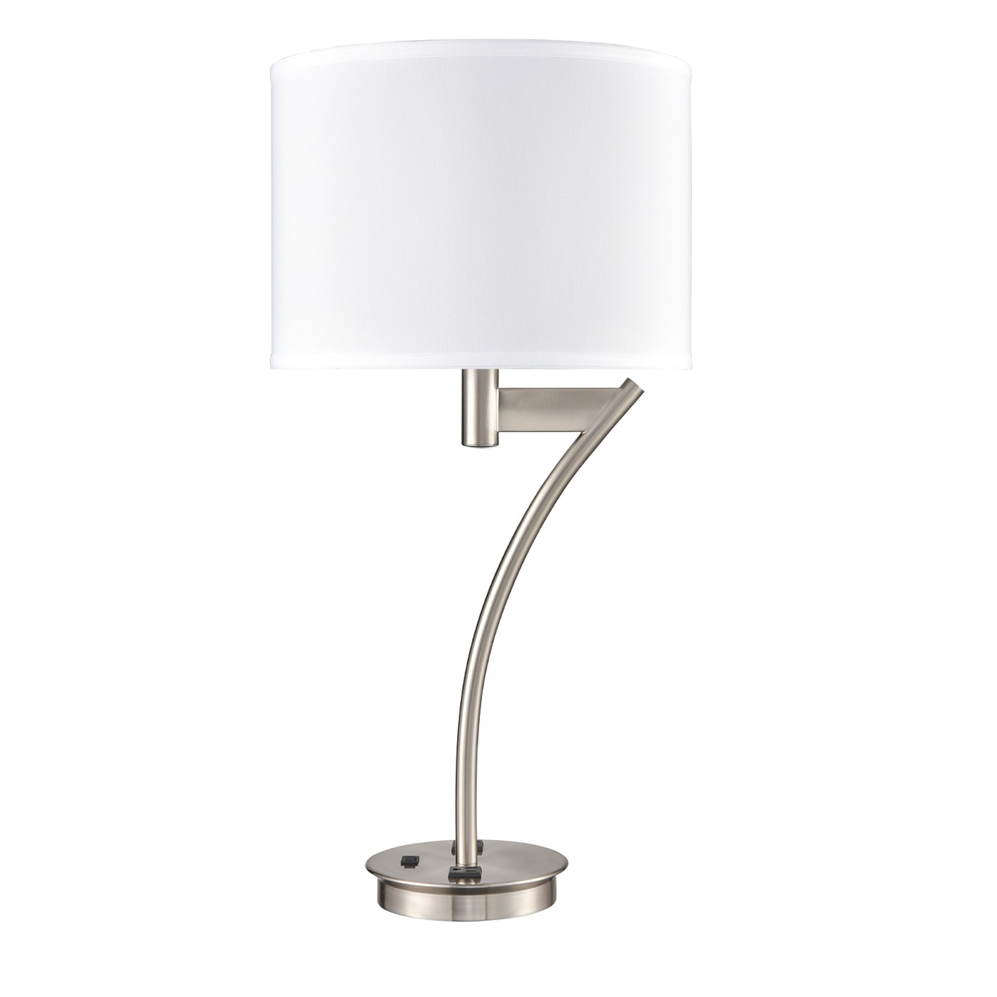 Table Lamp Brushed Nickel 60W Without USB